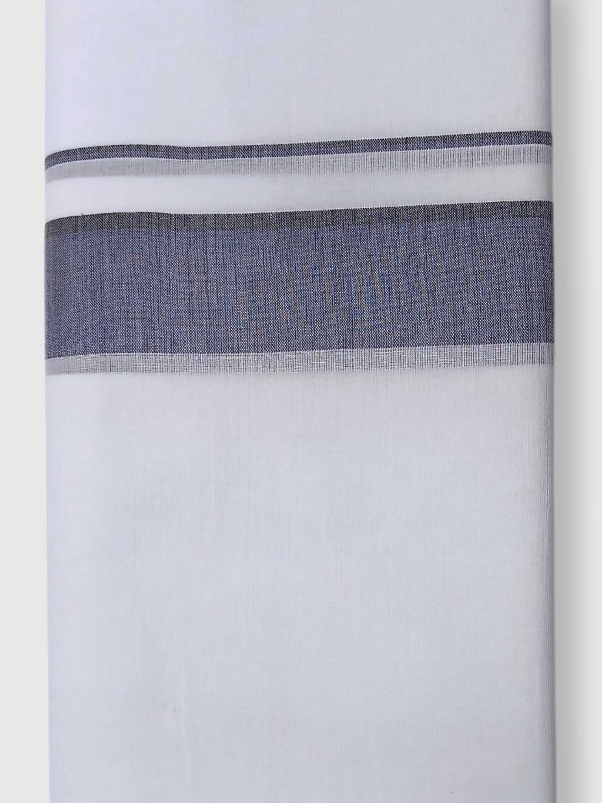 Pure White Cotton Men's Double Dhoti