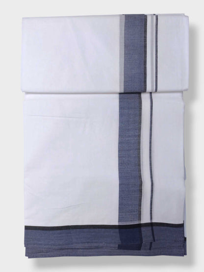 Pure White Cotton Men's Double Dhoti