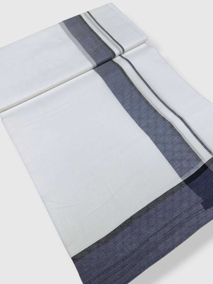 Pure White Cotton Men's Double Dhoti