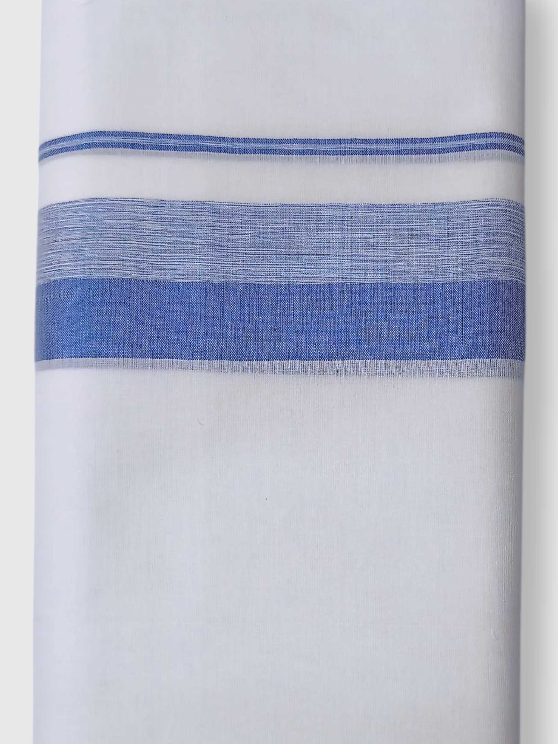 Pure White Cotton Men's Double Dhoti