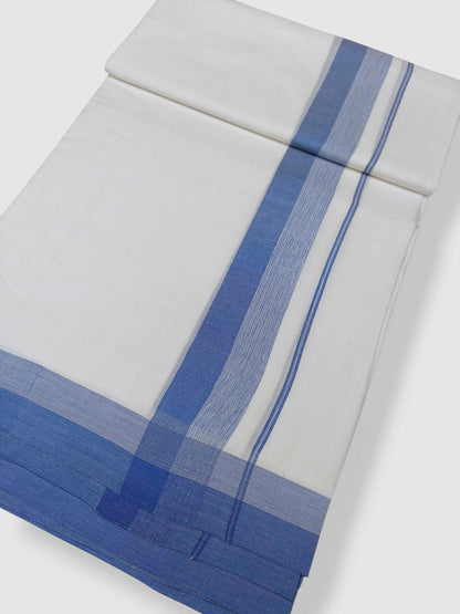 Pure White Cotton Men's Double Dhoti