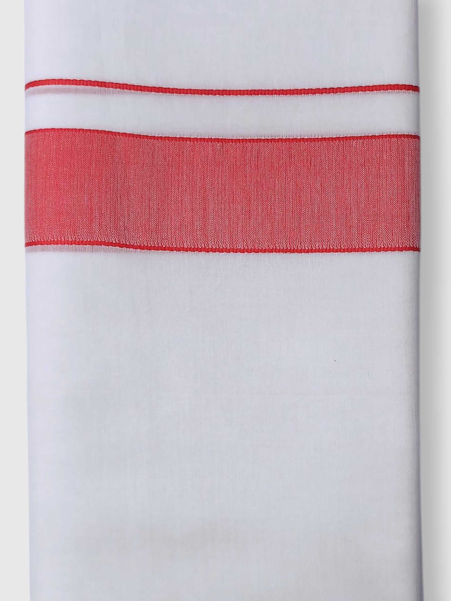 Pure White Cotton Men's Double Dhoti