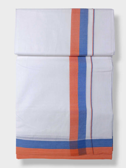 Pure White Cotton Men's Double Dhoti