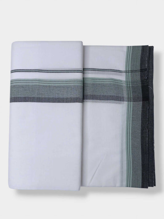 Pure White Cotton Men's Double Dhoti