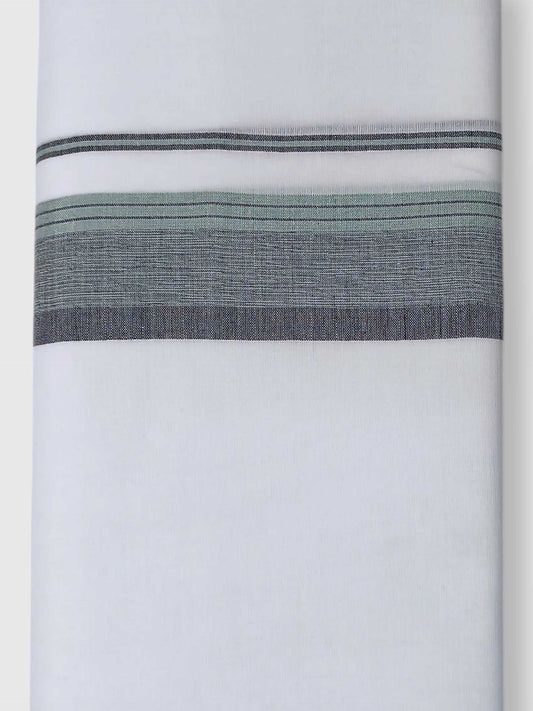 Pure White Cotton Men's Double Dhoti