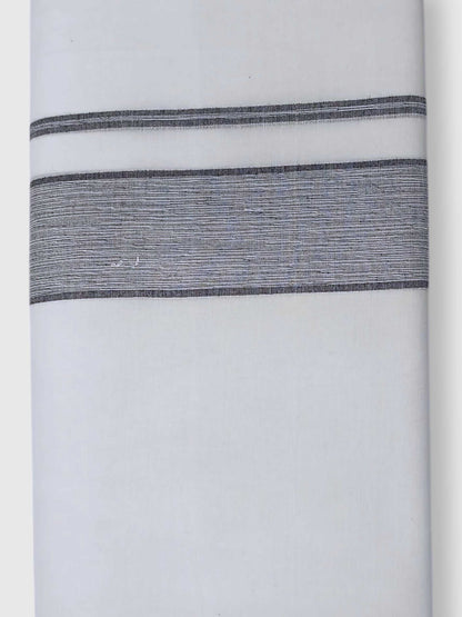 Pure White Cotton Men's Double Dhoti