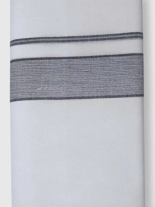 Pure White Cotton Men's Double Dhoti