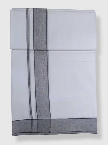 Pure White Cotton Men's Double Dhoti