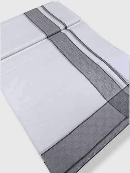 Pure White Cotton Men's Double Dhoti