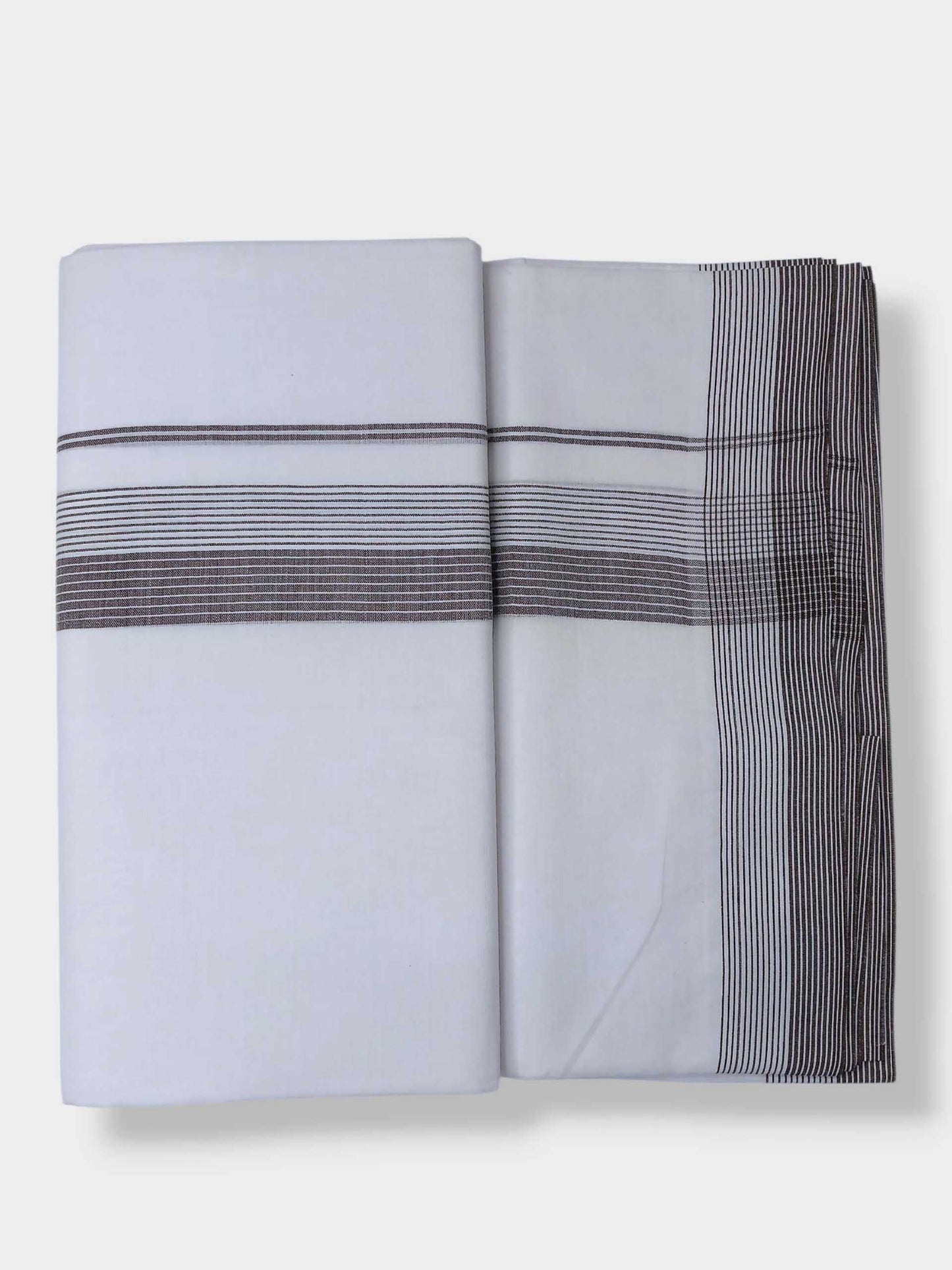 Pure White Cotton Men's Double Dhoti