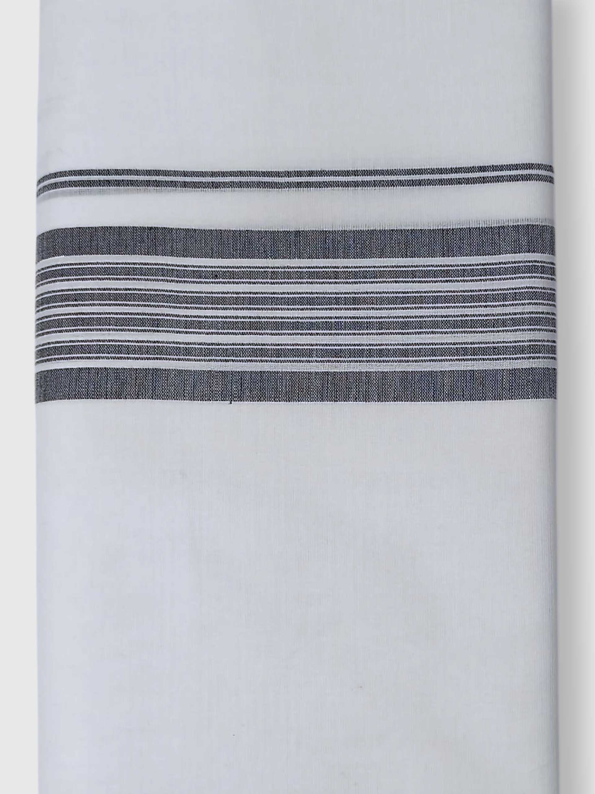 Pure White Cotton Men's Double Dhoti