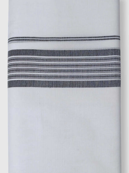 Pure White Cotton Men's Double Dhoti