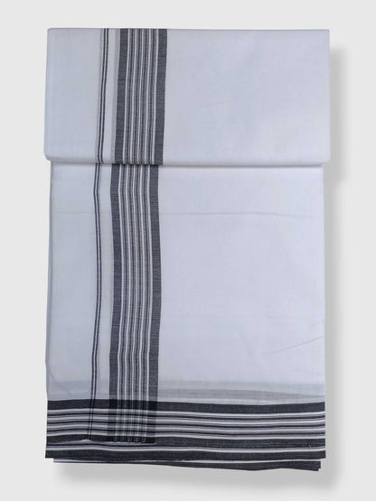 Pure White Cotton Men's Double Dhoti