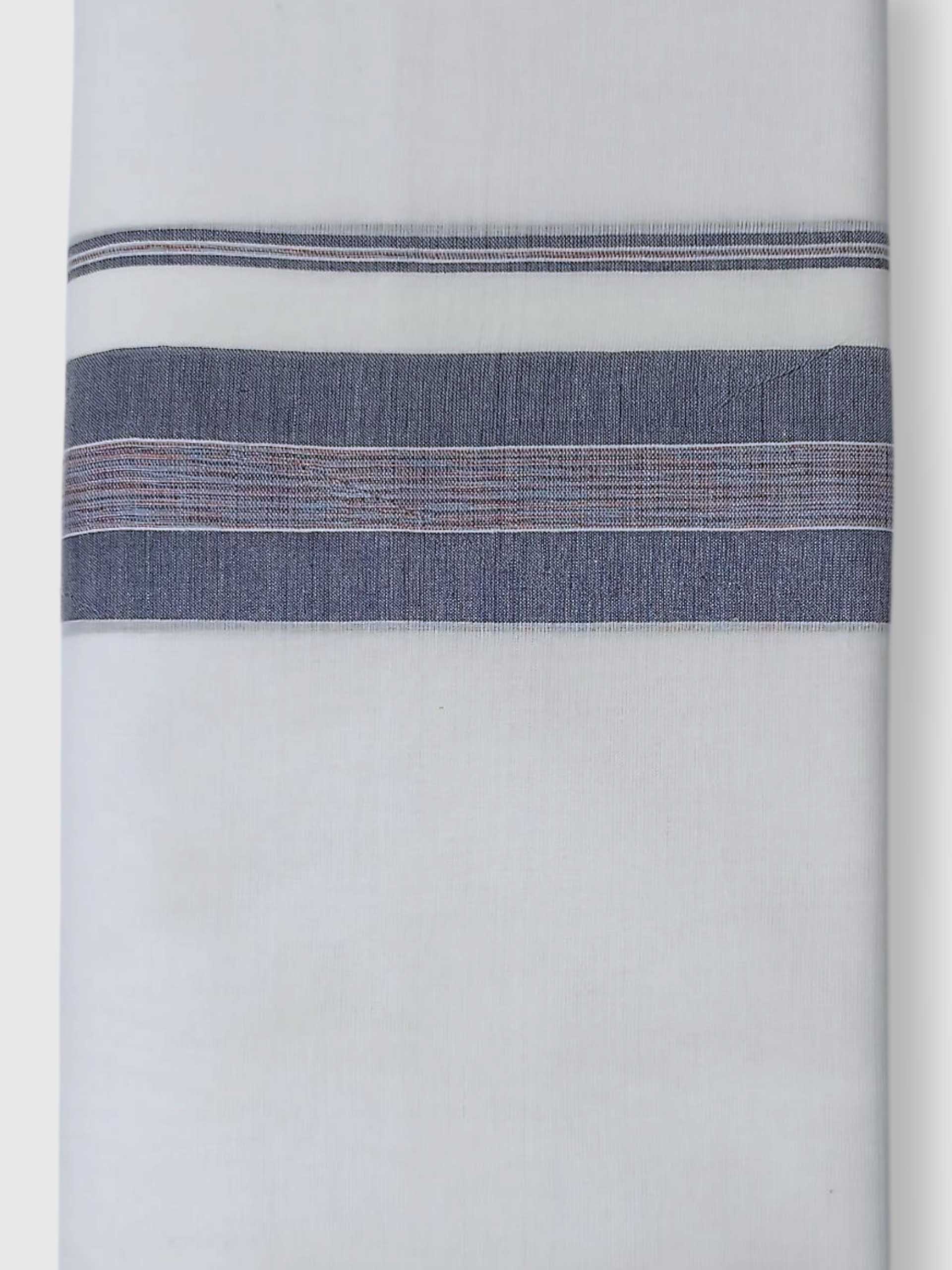 Pure White Cotton Men's Double Dhoti