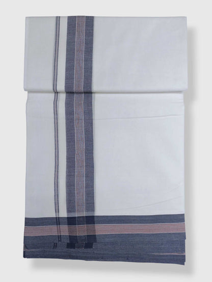 Pure White Cotton Men's Double Dhoti