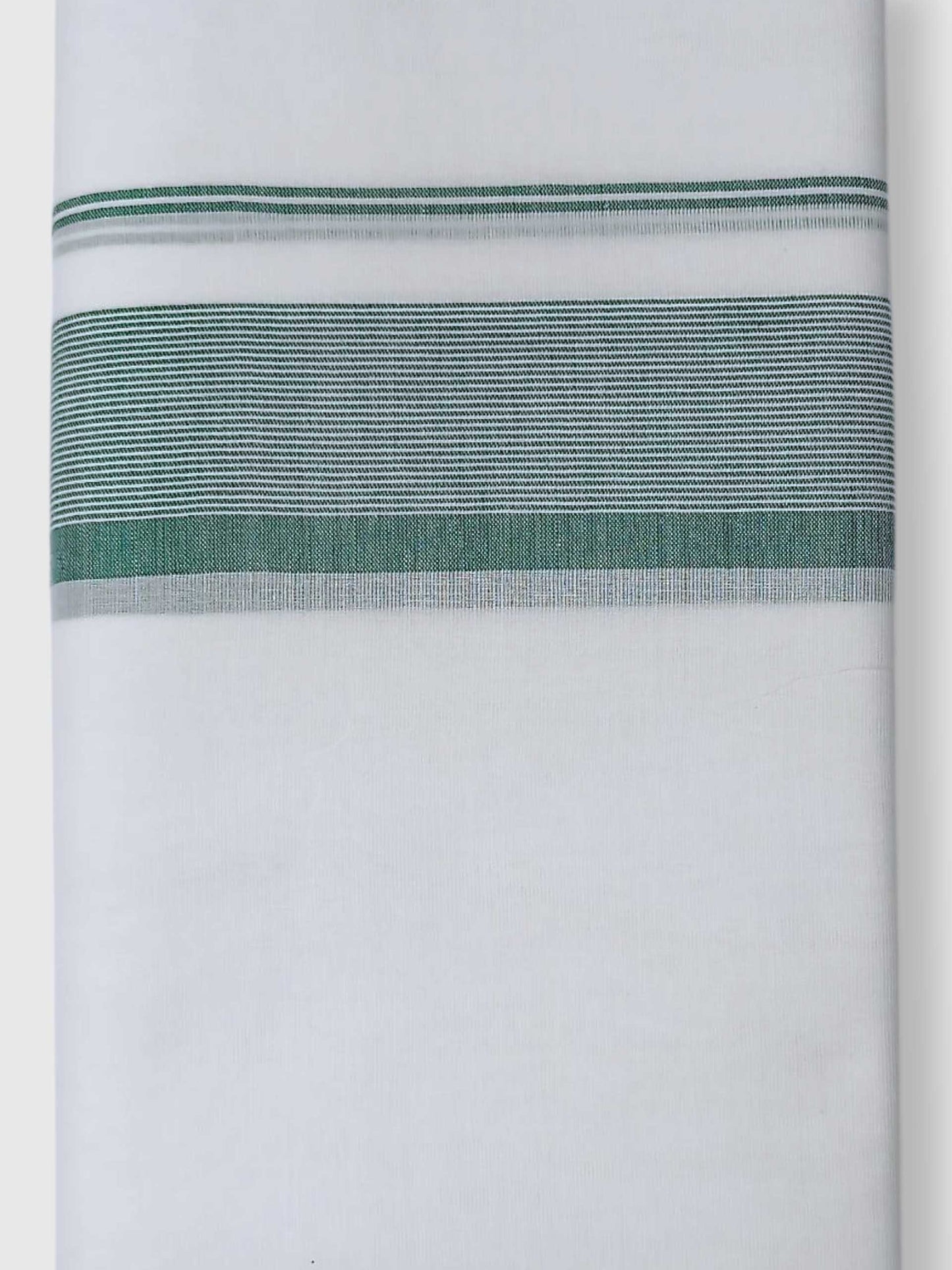 Pure White Cotton Men's Double Dhoti