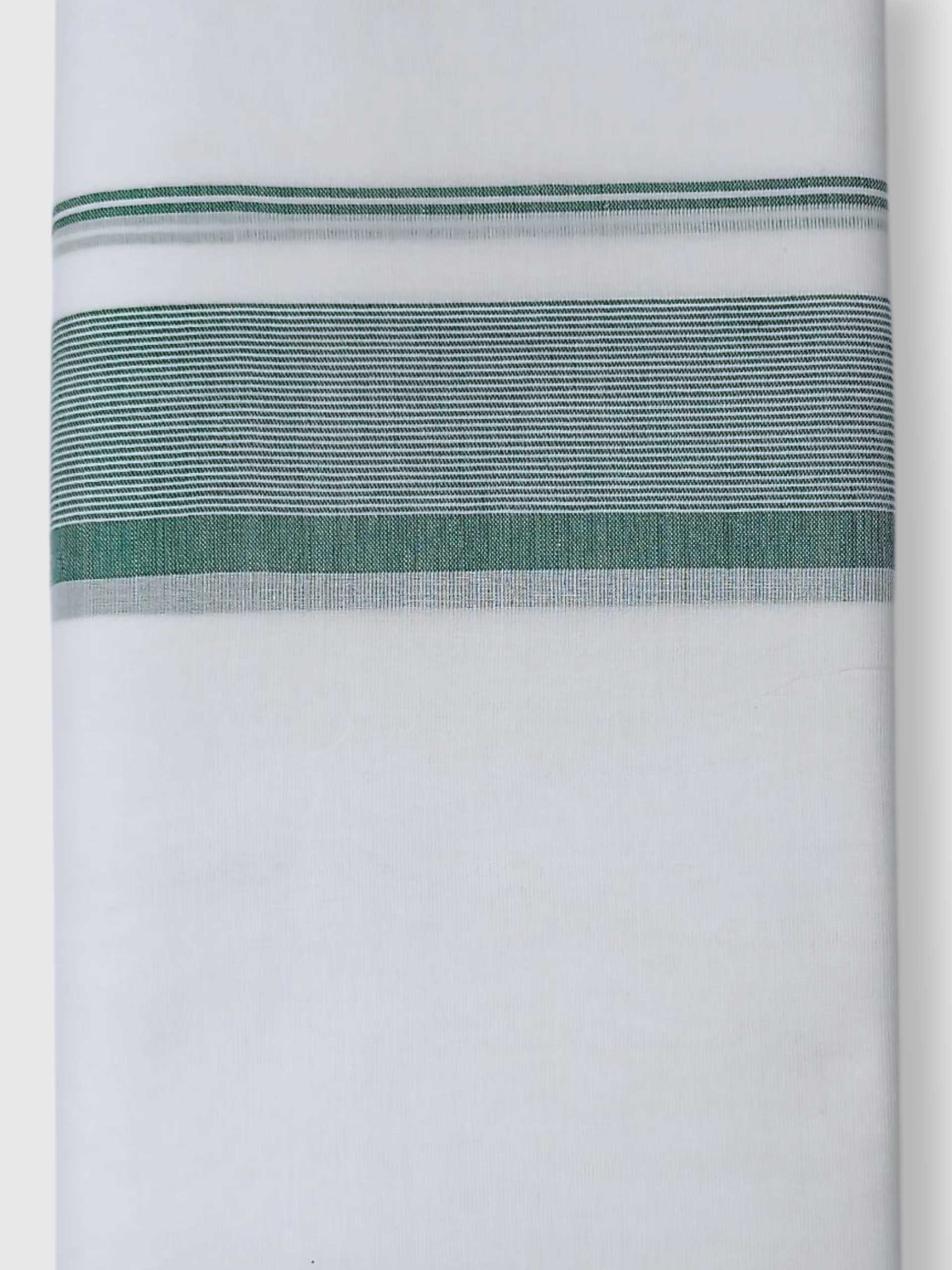 Pure White Cotton Men's Double Dhoti