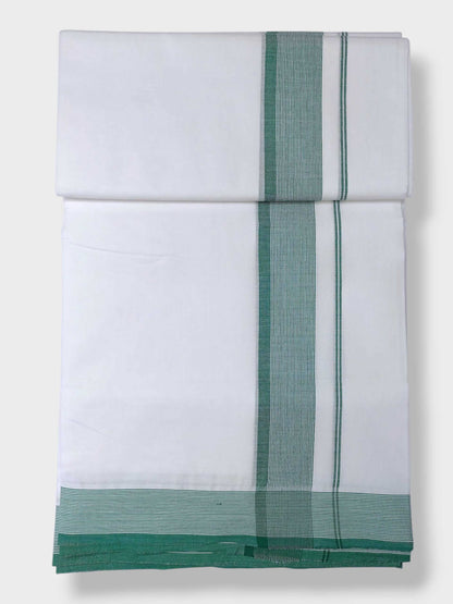 Pure White Cotton Men's Double Dhoti