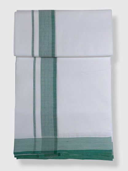 Pure White Cotton Men's Double Dhoti