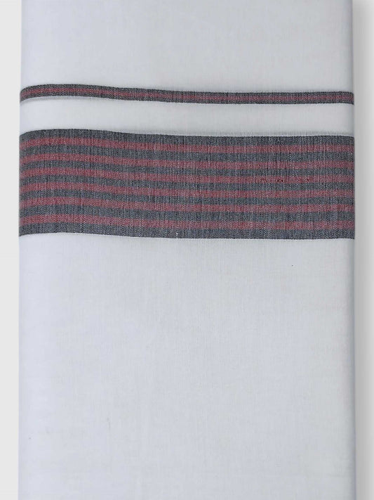 Pure White Cotton Men's Double Dhoti