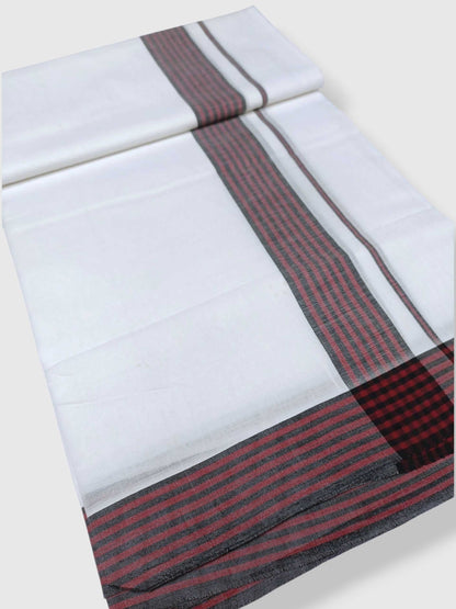 Pure White Cotton Men's Double Dhoti