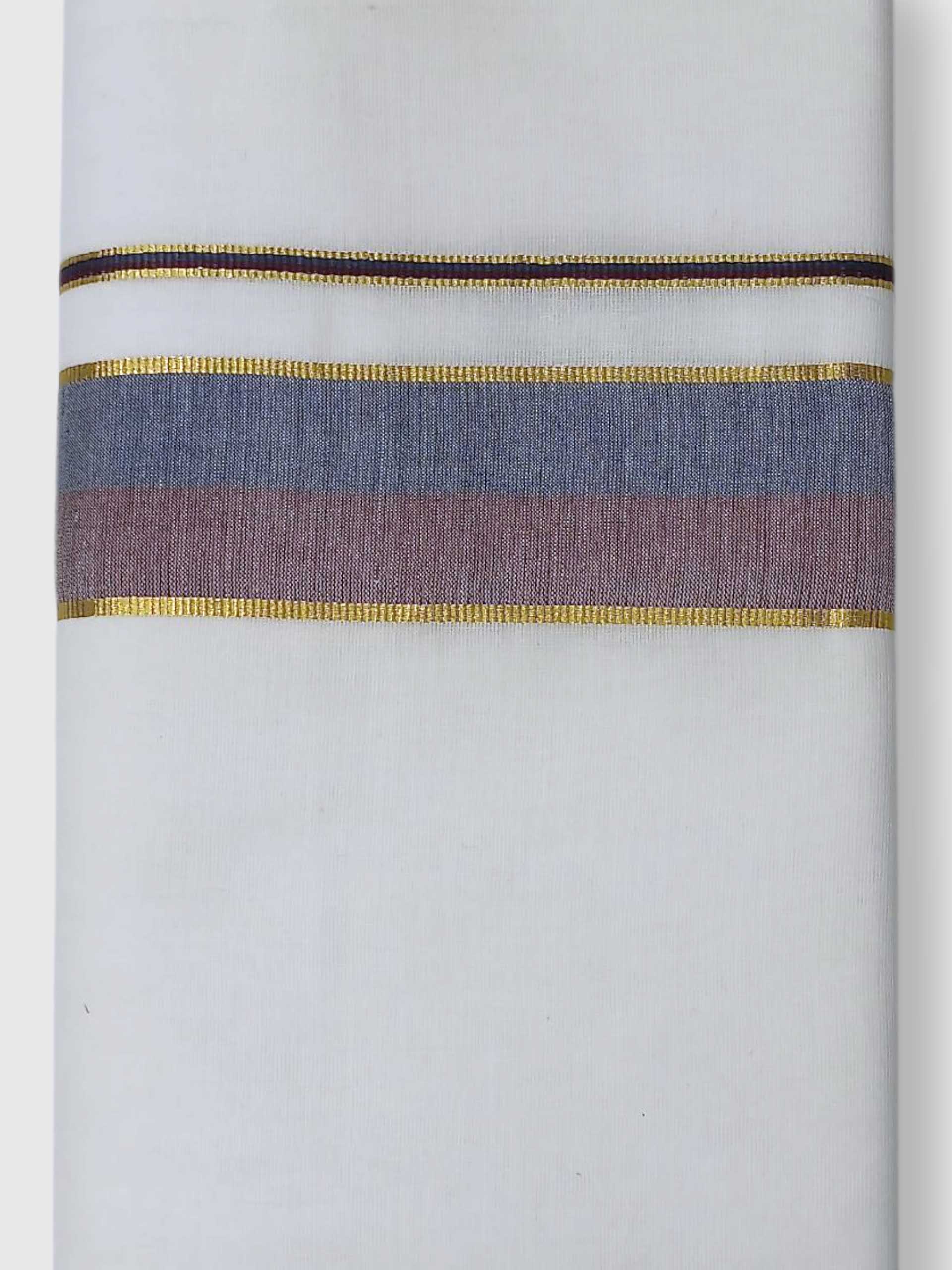 Pure White Cotton Men's Double Dhoti