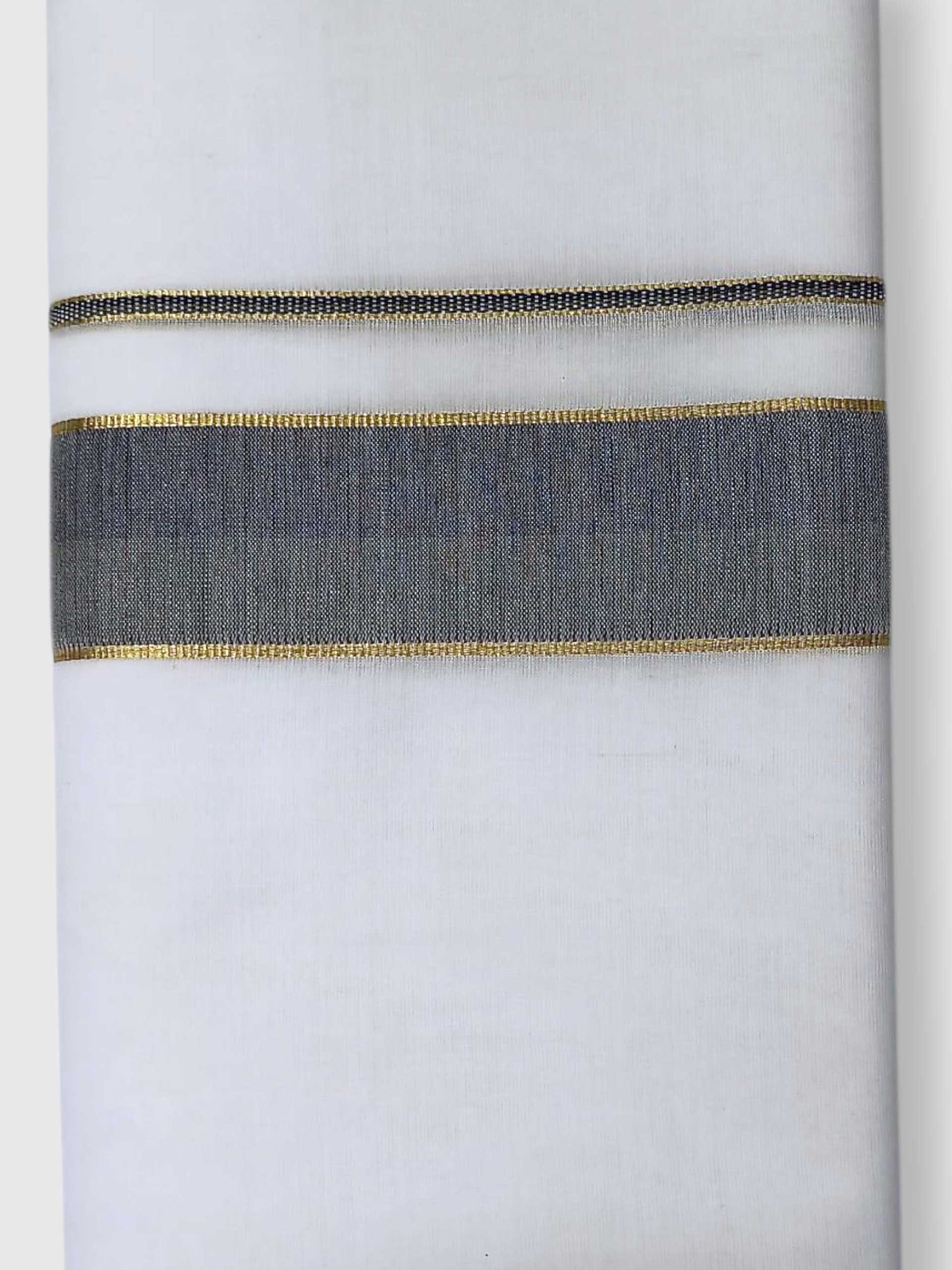 Pure White Cotton Men's Double Dhoti