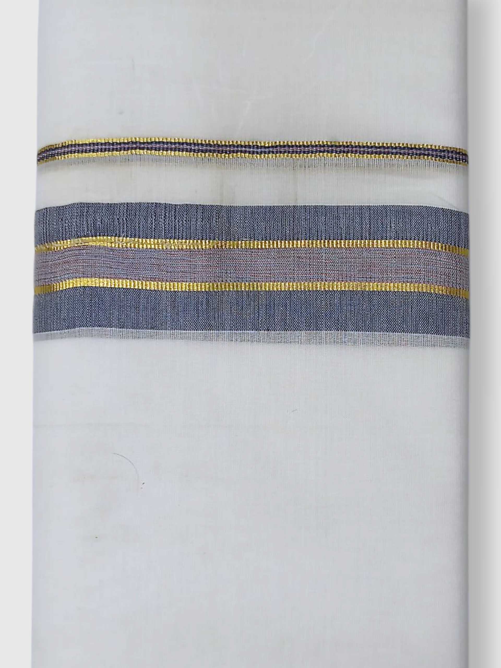 Pure White Cotton Men's Double Dhoti