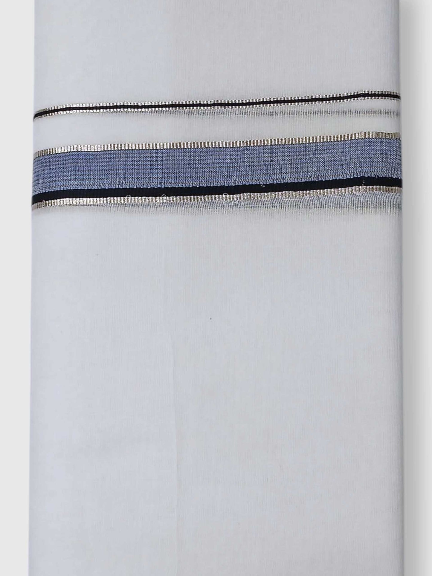 Pure White Cotton Men's Double Dhoti