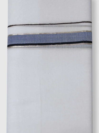 Pure White Cotton Men's Double Dhoti