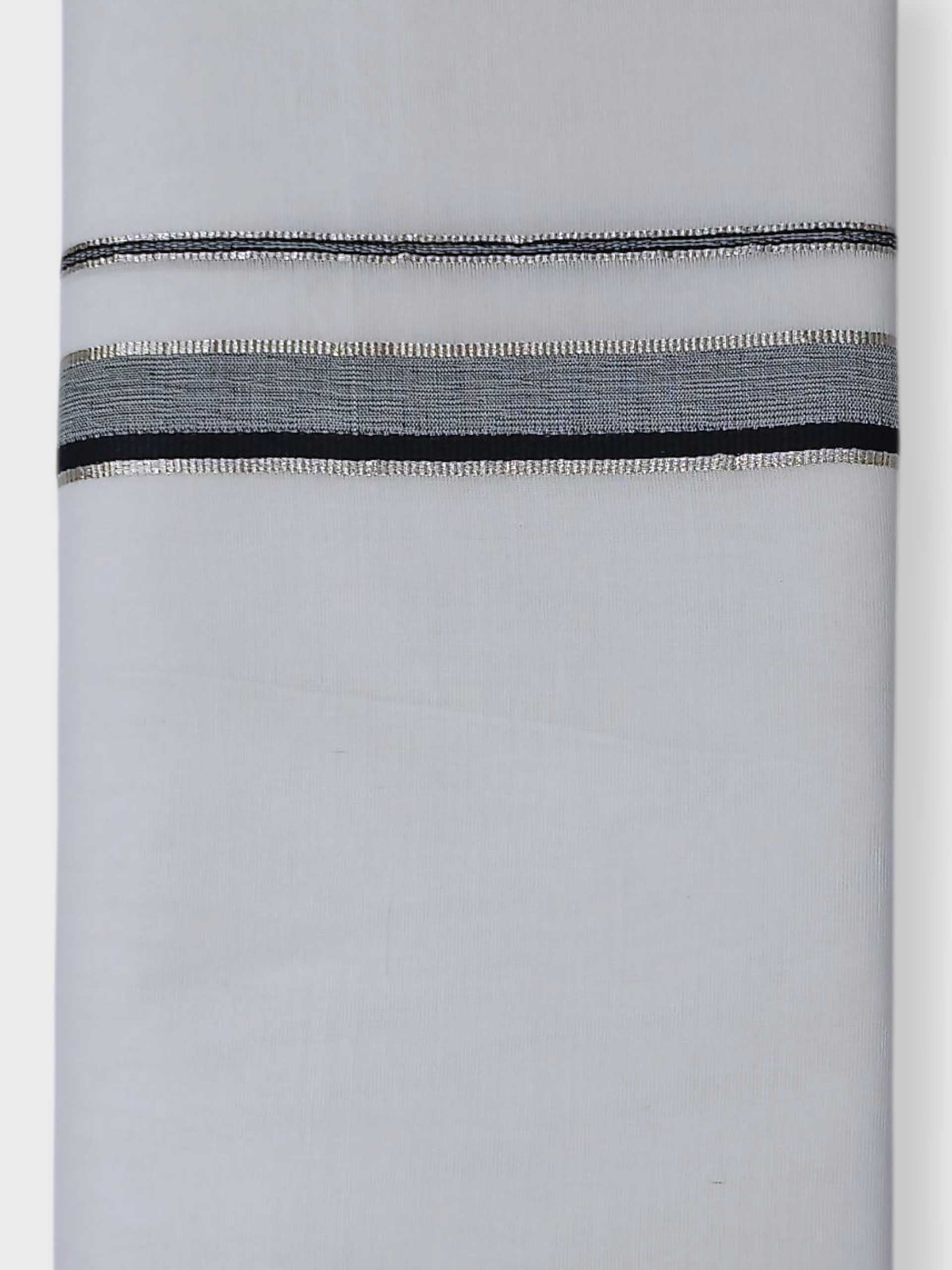 Pure White Cotton Men's Double Dhoti