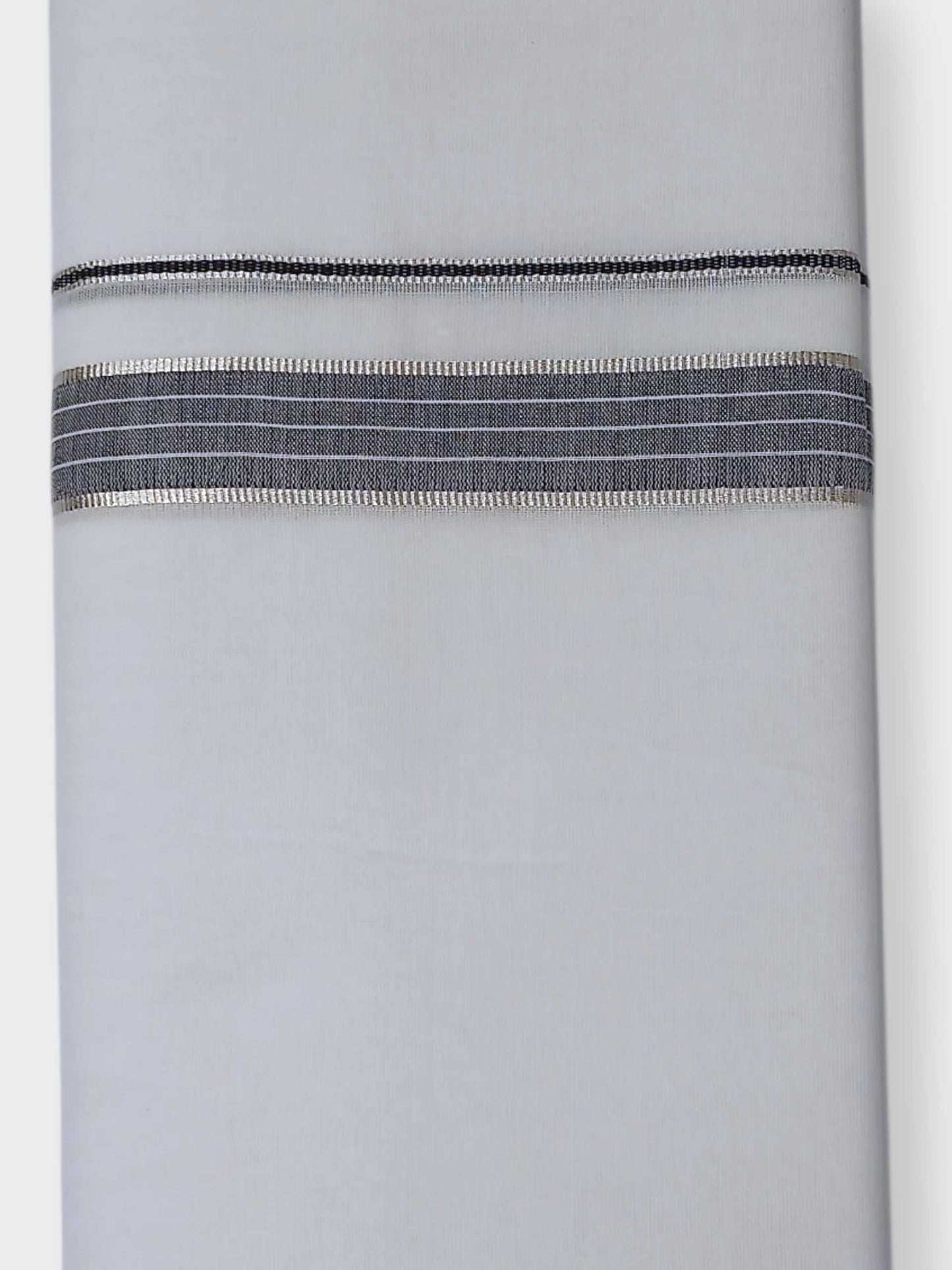 Pure White Cotton Men's Double Dhoti