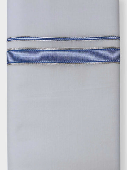 Pure White Cotton Men's Double Dhoti