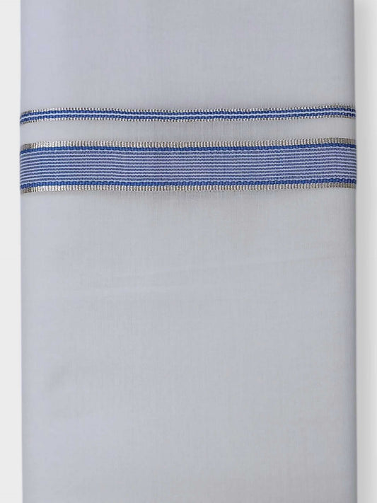 Pure White Cotton Men's Double Dhoti