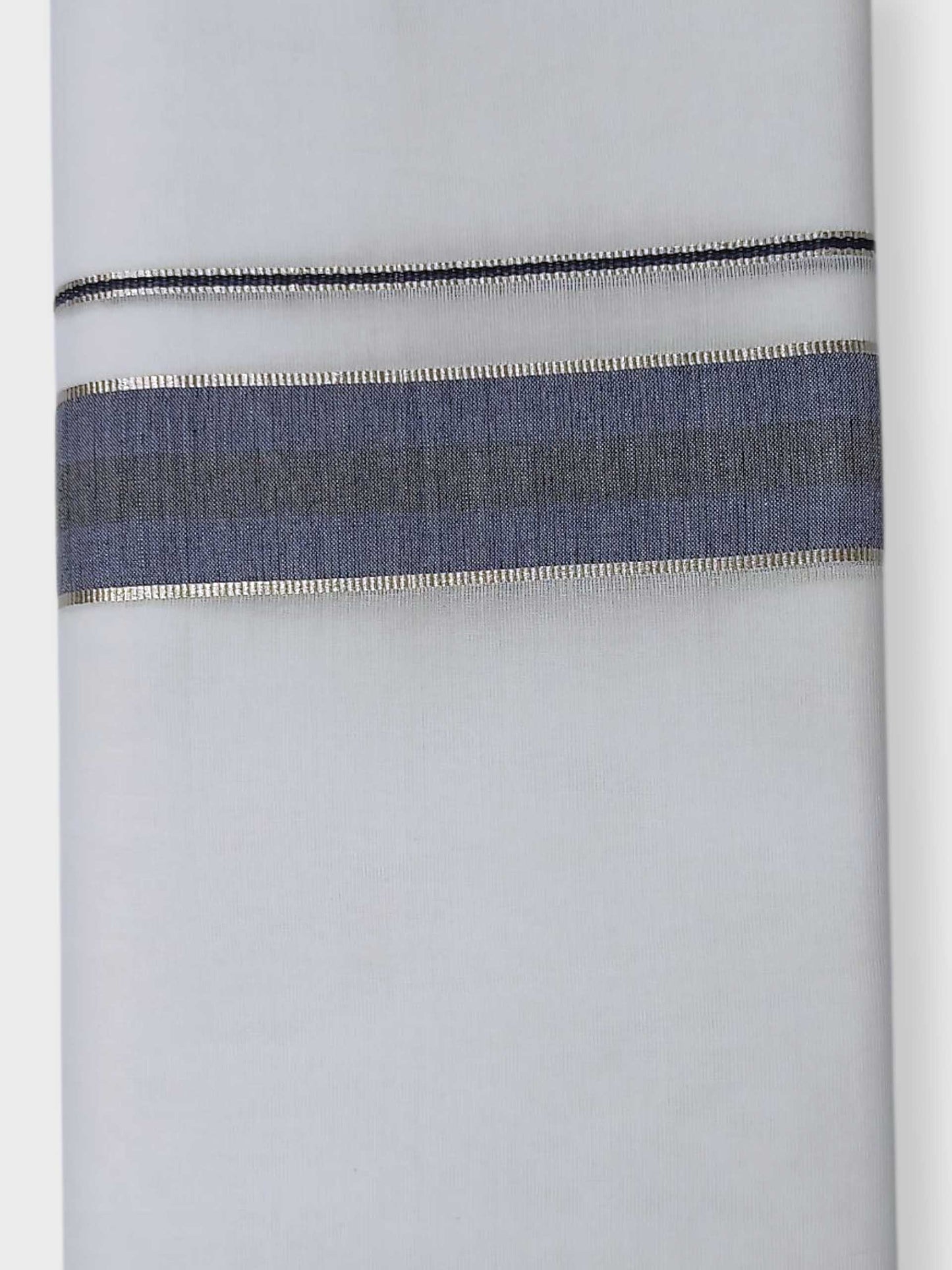 Pure White Cotton Men's Double Dhoti