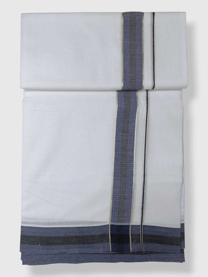 Pure White Cotton Men's Double Dhoti