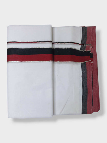 Pure White Cotton Men's Double Dhoti