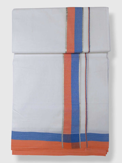 Pure White Cotton Men's Double Dhoti
