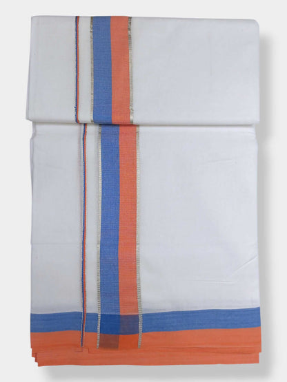 Pure White Cotton Men's Double Dhoti