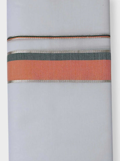 Pure White Cotton Men's Double Dhoti
