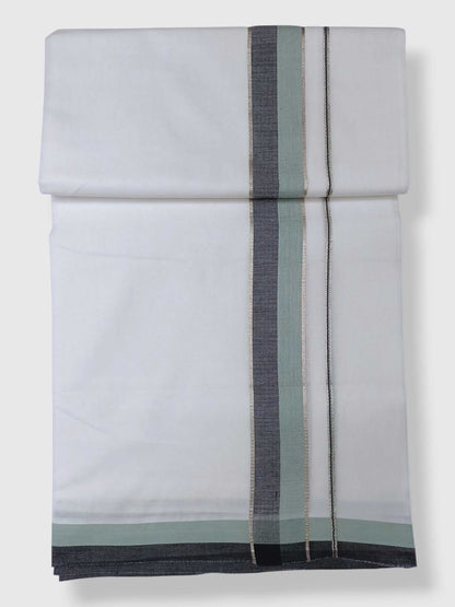 Pure White Cotton Men's Double Dhoti