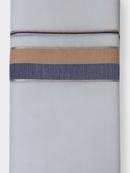 Pure White Cotton Men's Double Dhoti