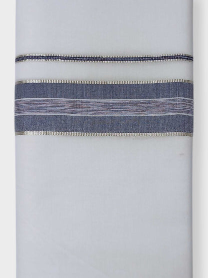 Pure White Cotton Men's Double Dhoti