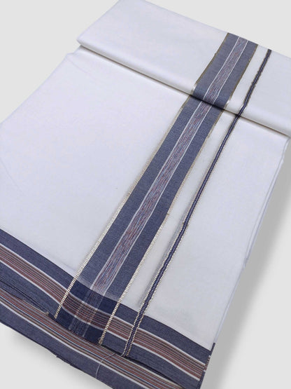 Pure White Cotton Men's Double Dhoti