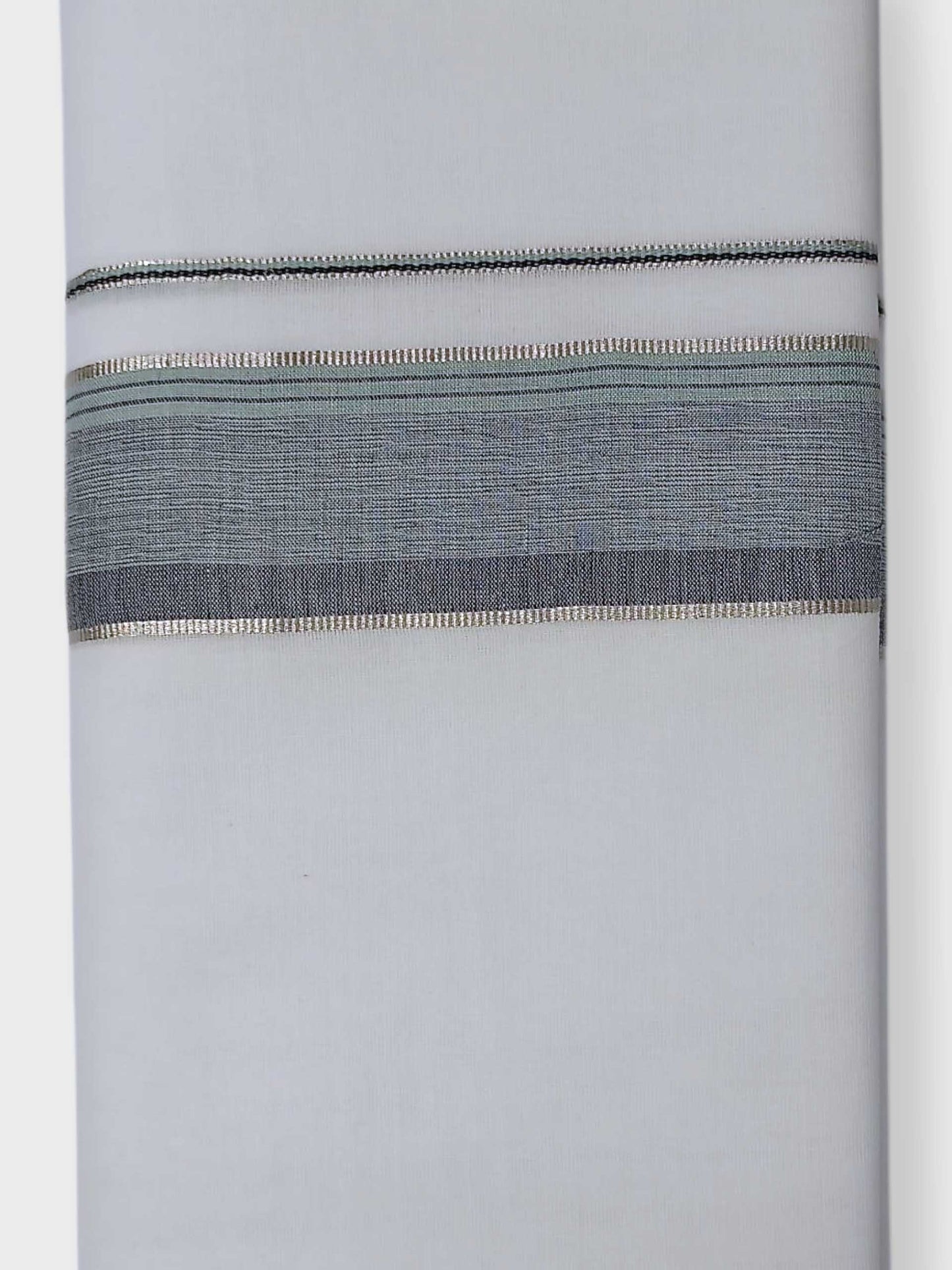 Pure White Cotton Men's Double Dhoti