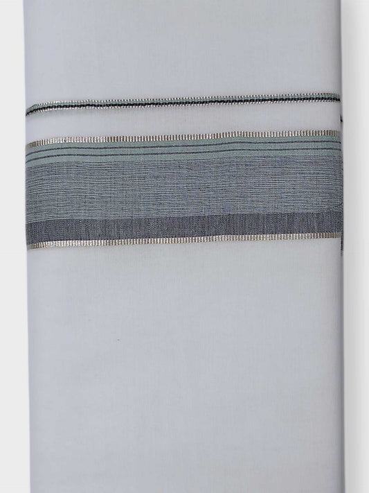 Pure White Cotton Men's Double Dhoti