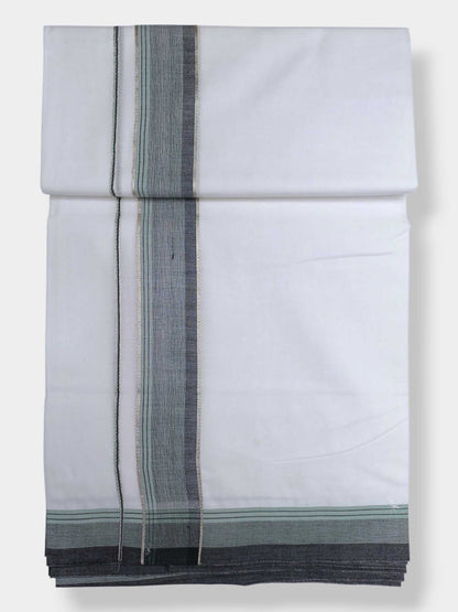 Pure White Cotton Men's Double Dhoti