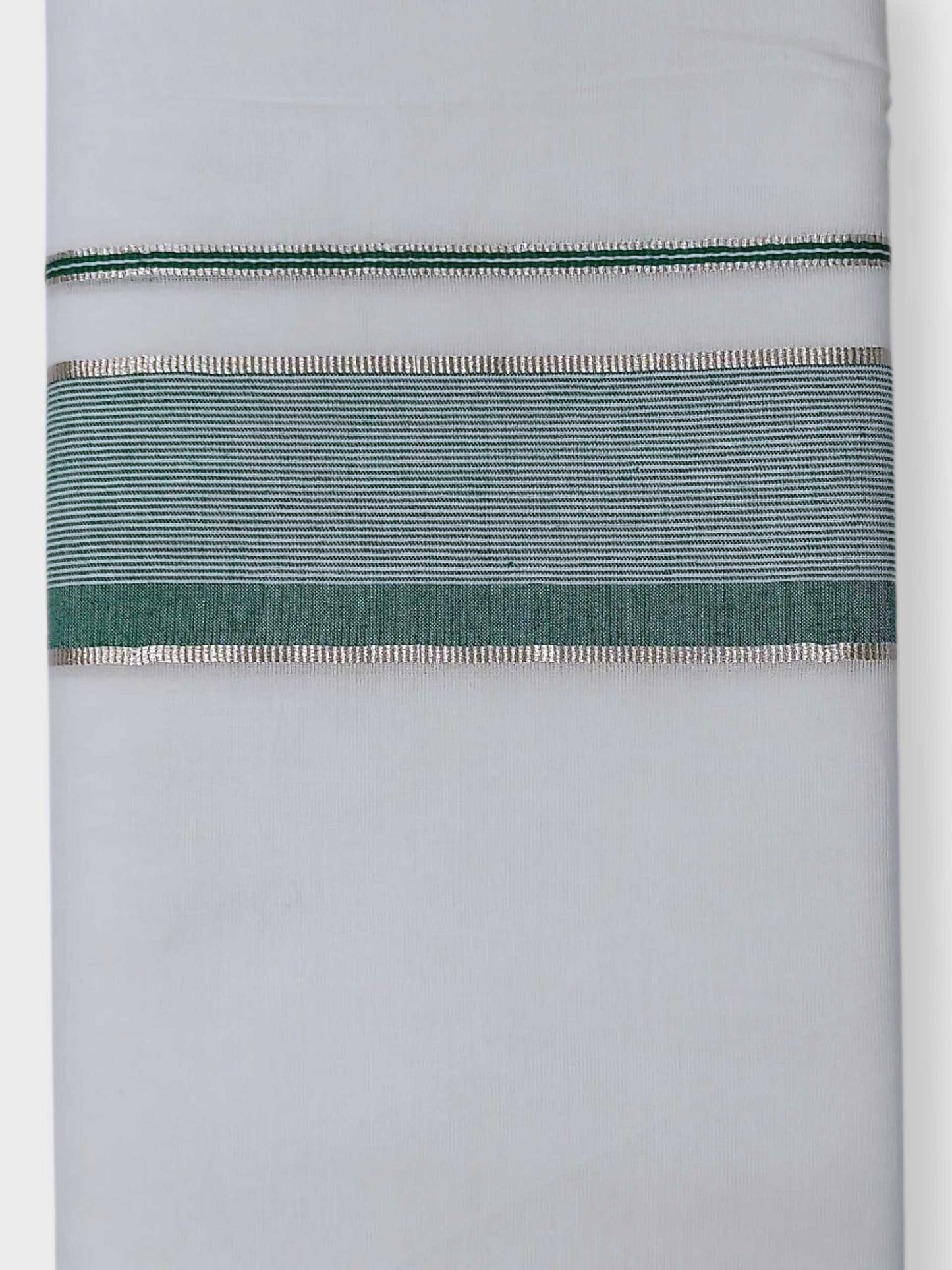 Pure White Cotton Men's Double Dhoti