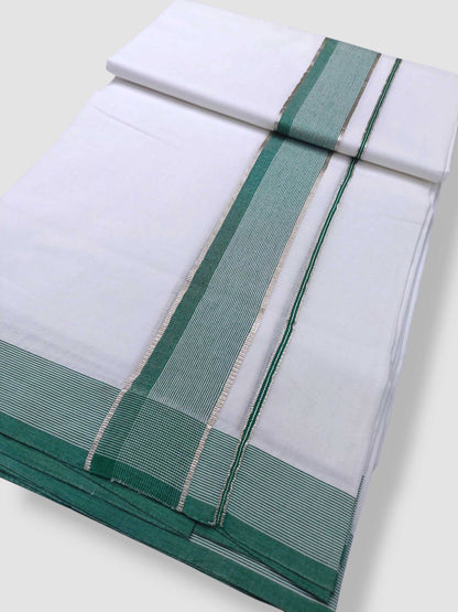 Pure White Cotton Men's Double Dhoti