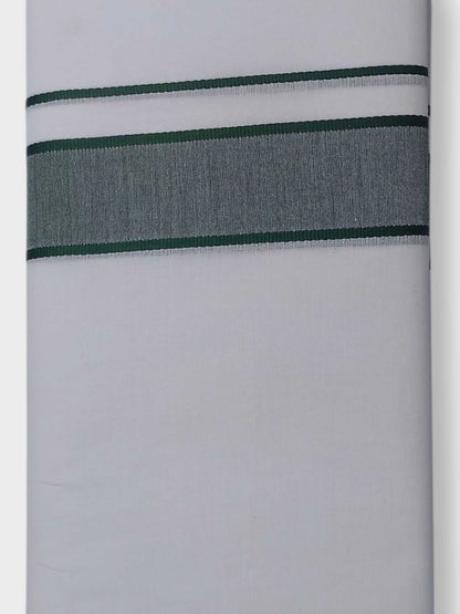 Pure White Cotton Men's Double Dhoti
